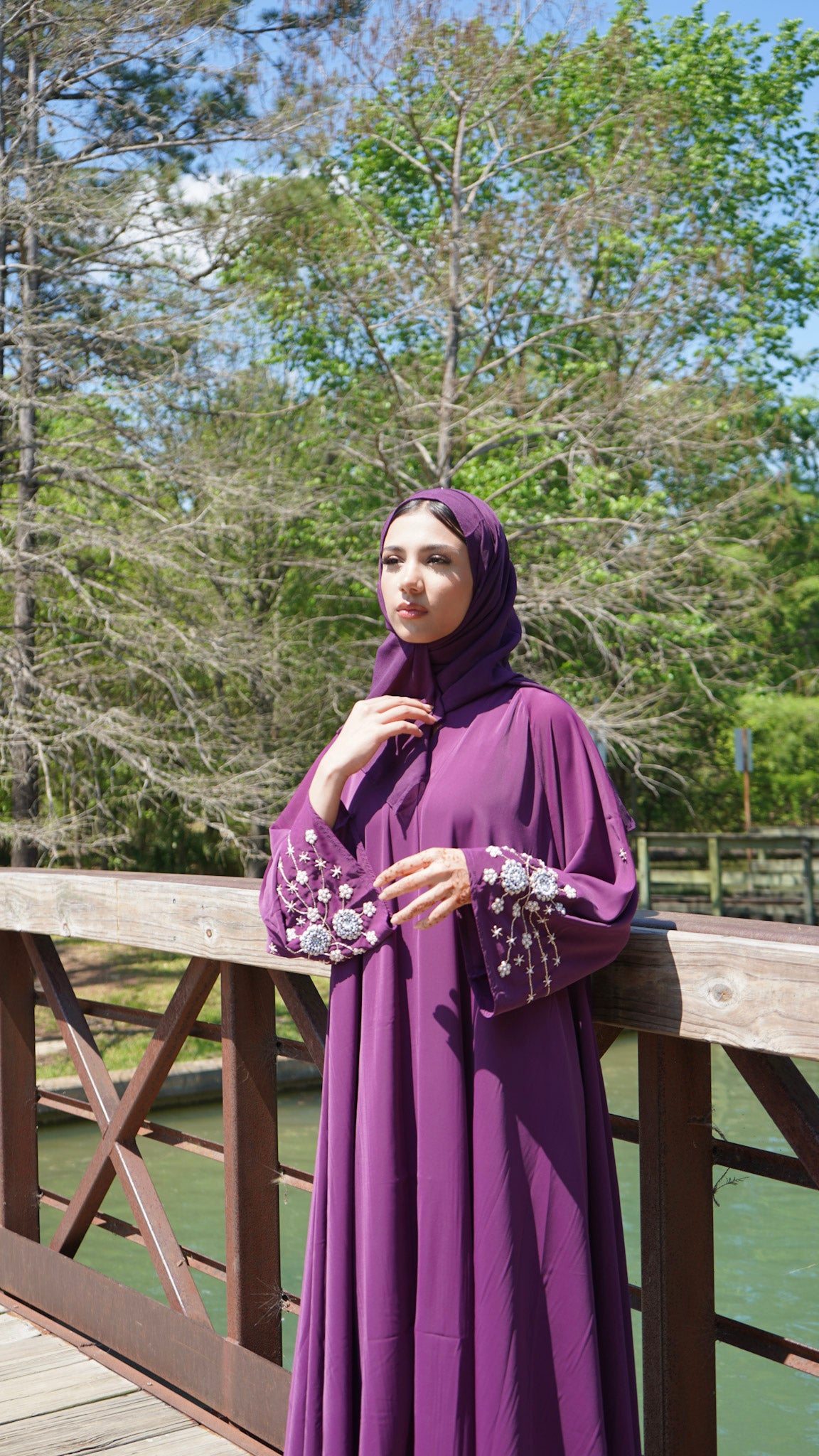 Sahar Plum Abaya