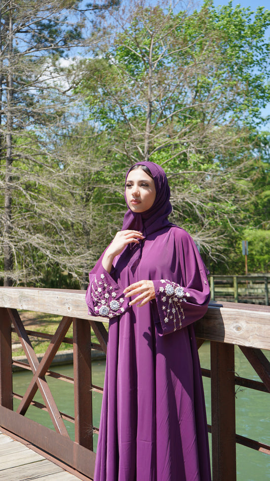 Sahar Plum Abaya