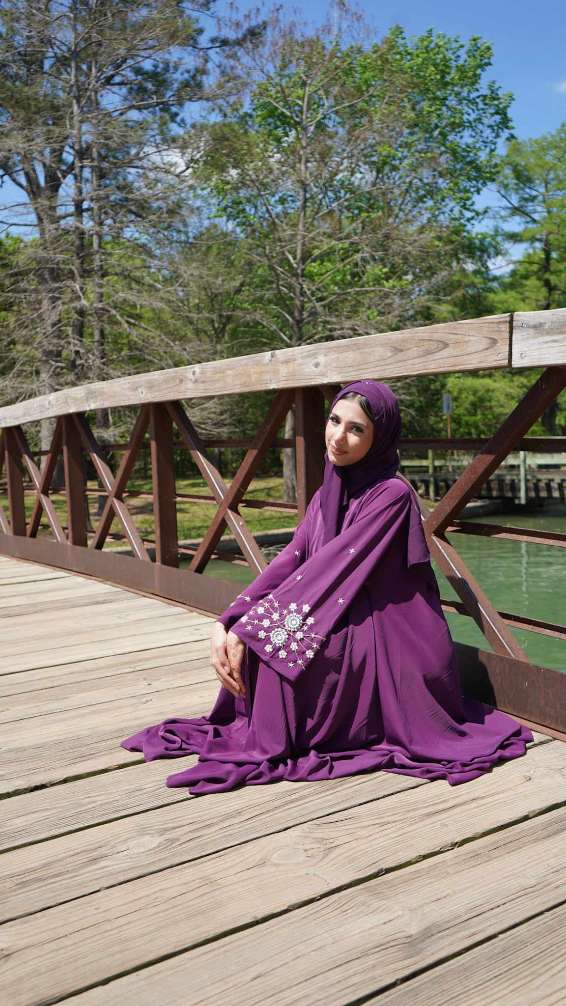 Sahar Plum Abaya