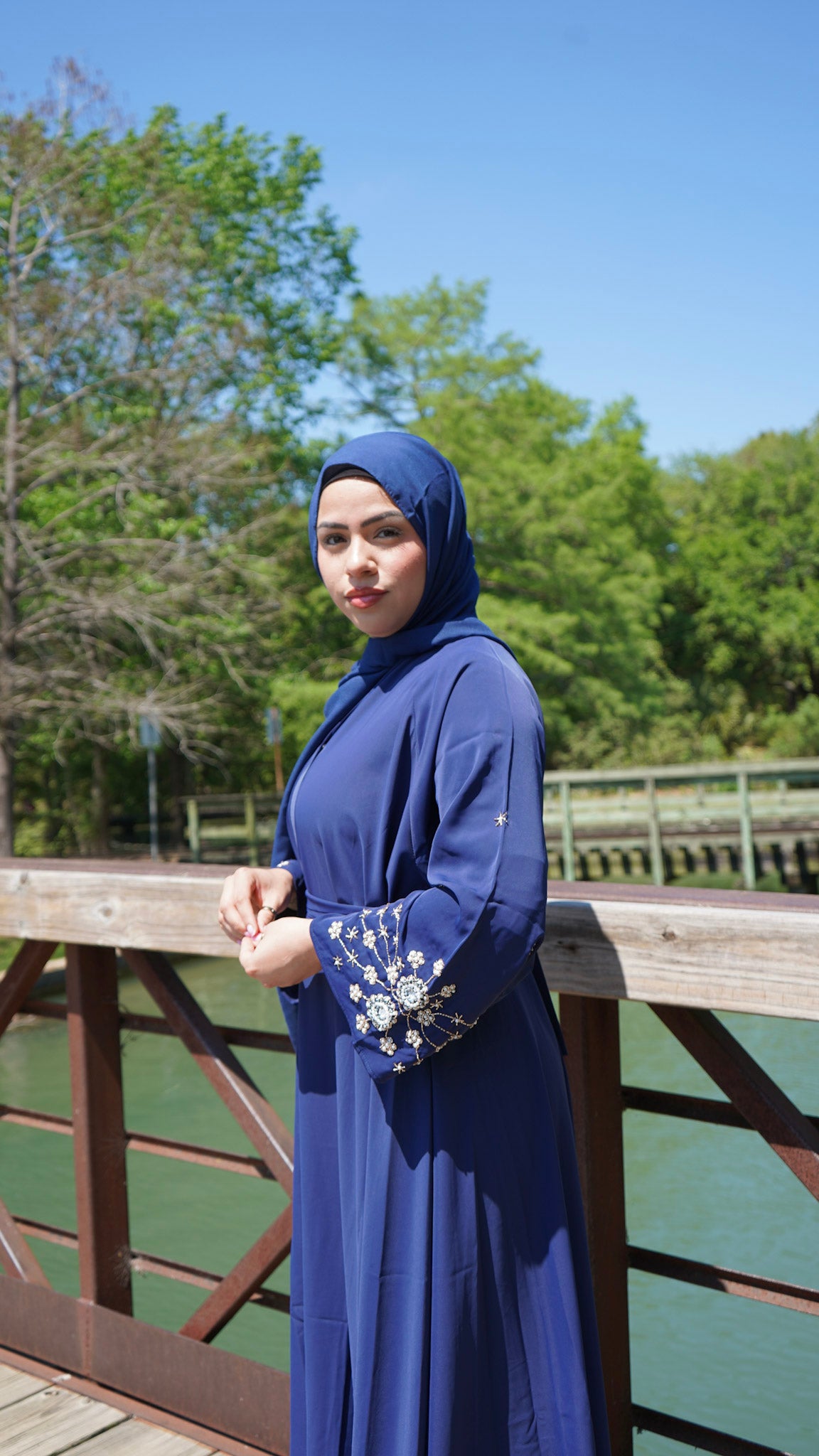 Sahar Midnight Navy Abaya