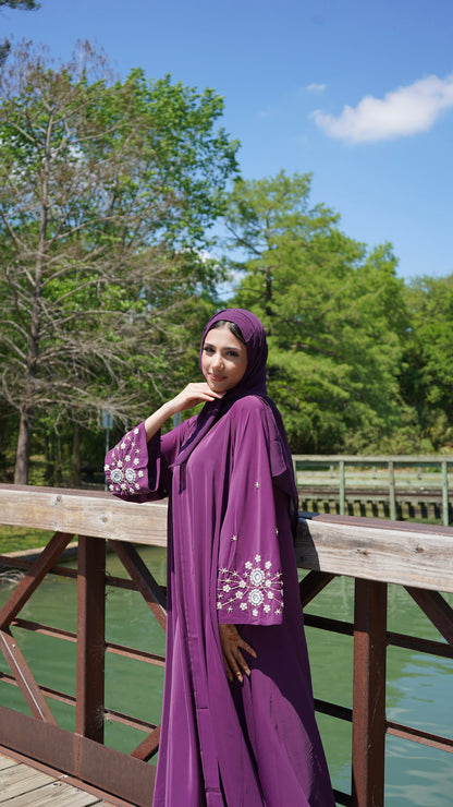 Sahar Plum Abaya