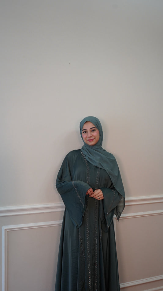 Rumman Serenity – Everyday Luxury Abaya with Hijab | Modest Wear for Masjid & Outings